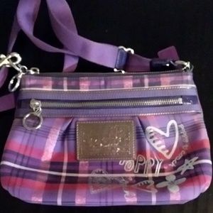 Coach Poppy Plaid purse, excellent condition
